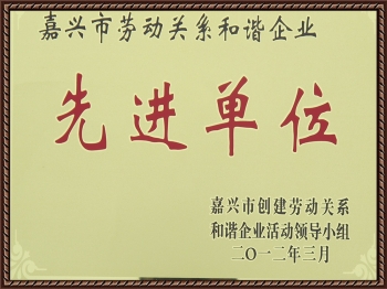 嘉興市勞動關(guān)系和諧企業(yè)先進(jìn)單位